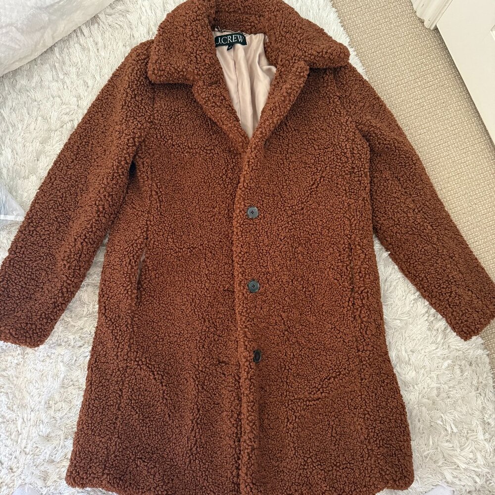 J. Crew Brown Teddy Coat